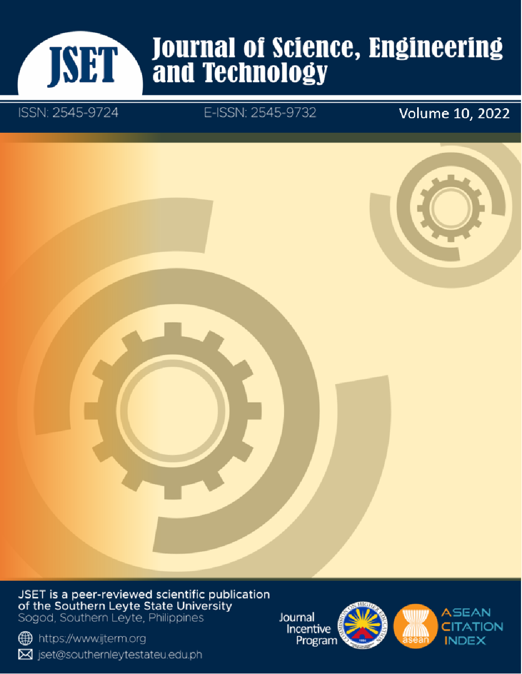 					View Vol. 10 No. 1 (2022): Journal of Science, Engineering and Technology
				